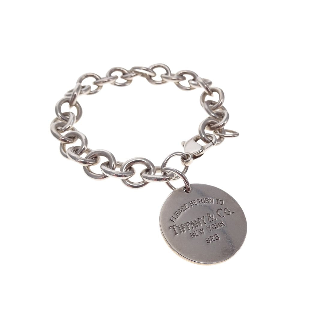 Tiffany & Co Sterling Silver Classic Disc RTT Bracelet