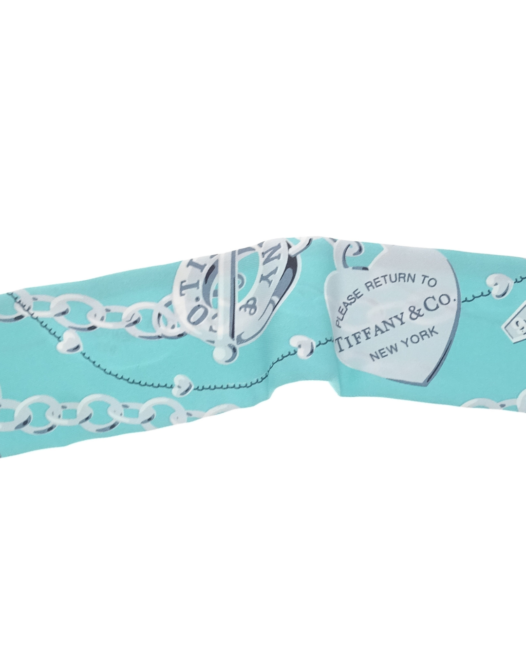 Tiffany & Co Tiffany Blue 100% Silk Classic Jewellery Printed Twilly