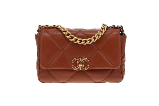 Chanel Small 19 Flap Bag Brown