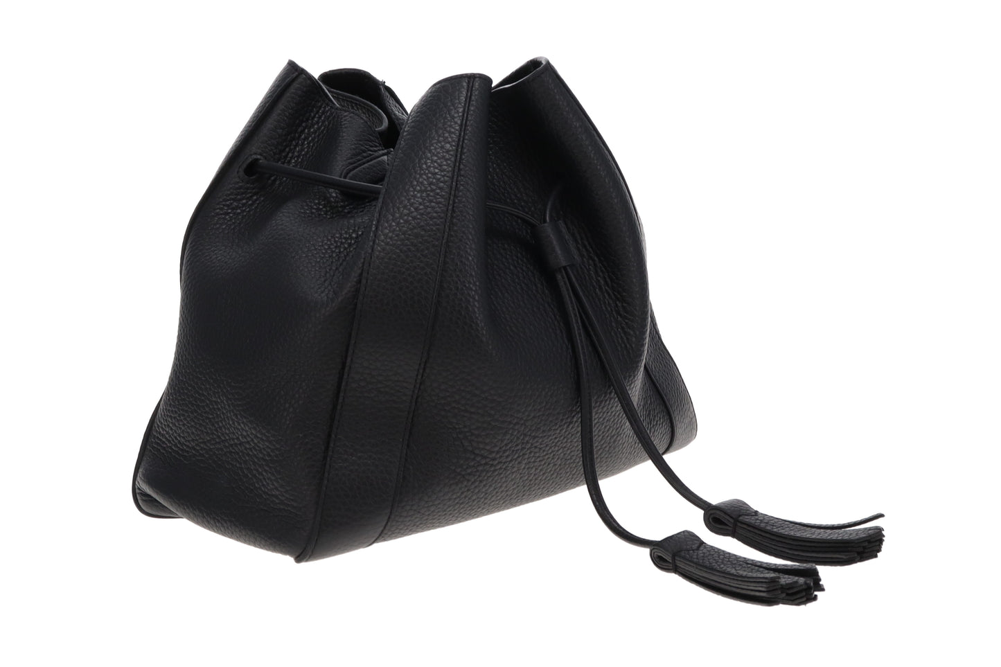 Mulberry Black Leather Millie Drawstring Shoulder Bag