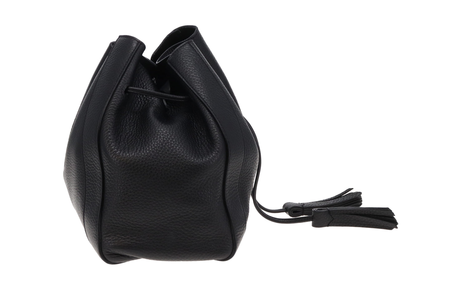 Mulberry Black Leather Millie Drawstring Shoulder Bag