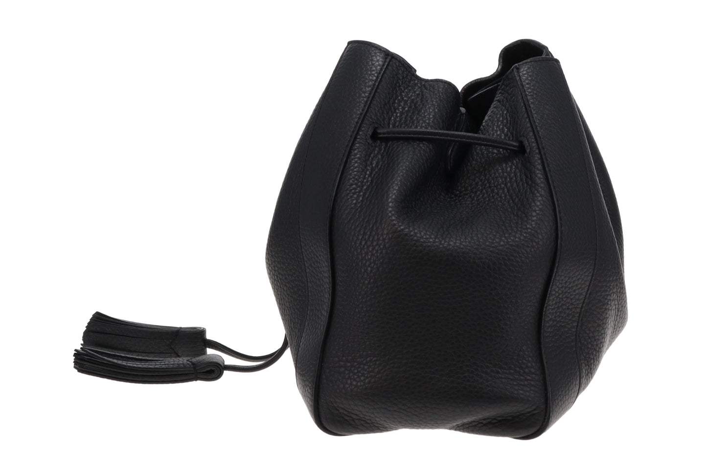 Mulberry Black Leather Millie Drawstring Shoulder Bag