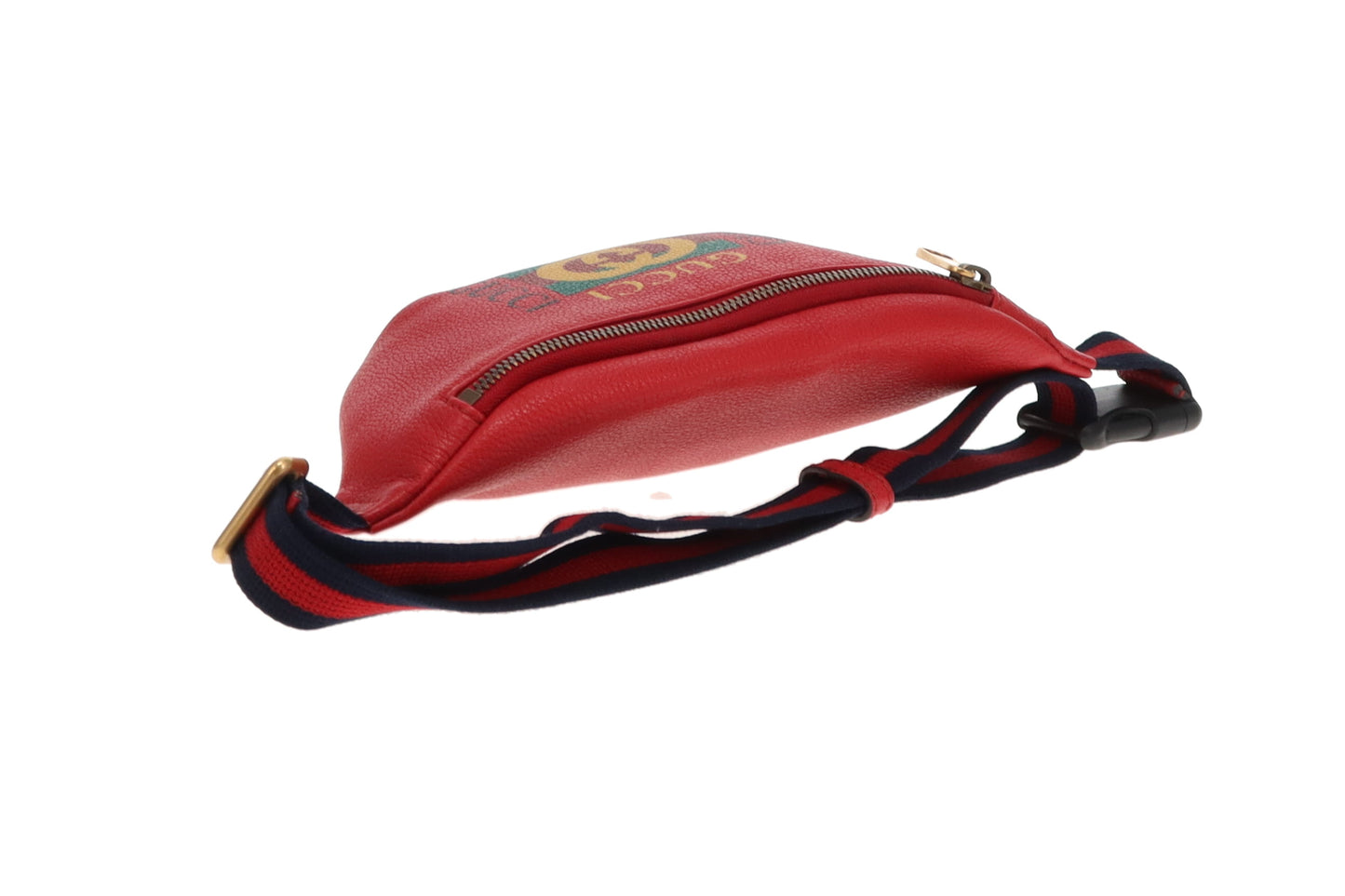 Gucci Red Leather Small Logo Waist Bag