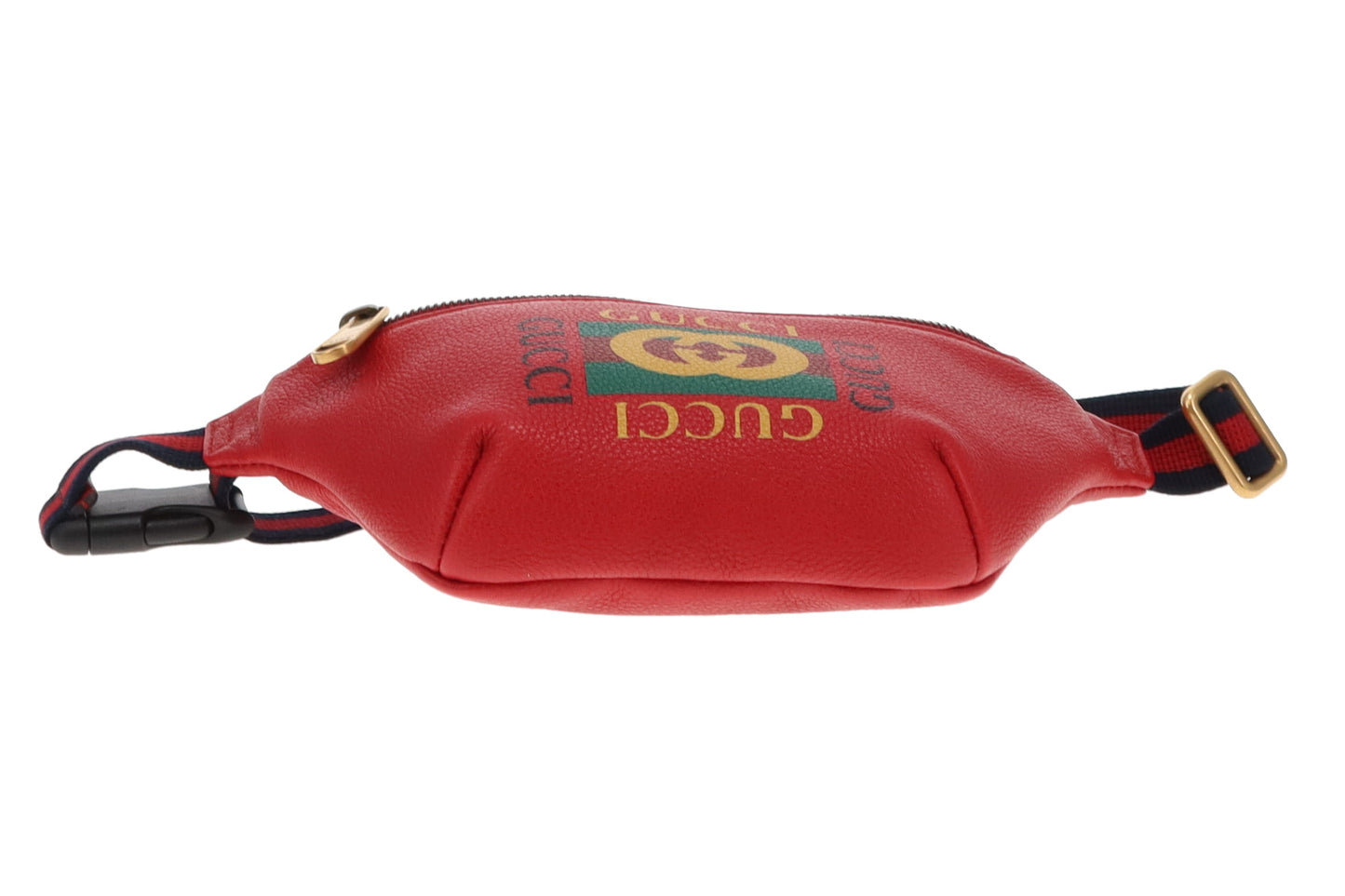 Gucci Red Leather Small Logo Waist Bag