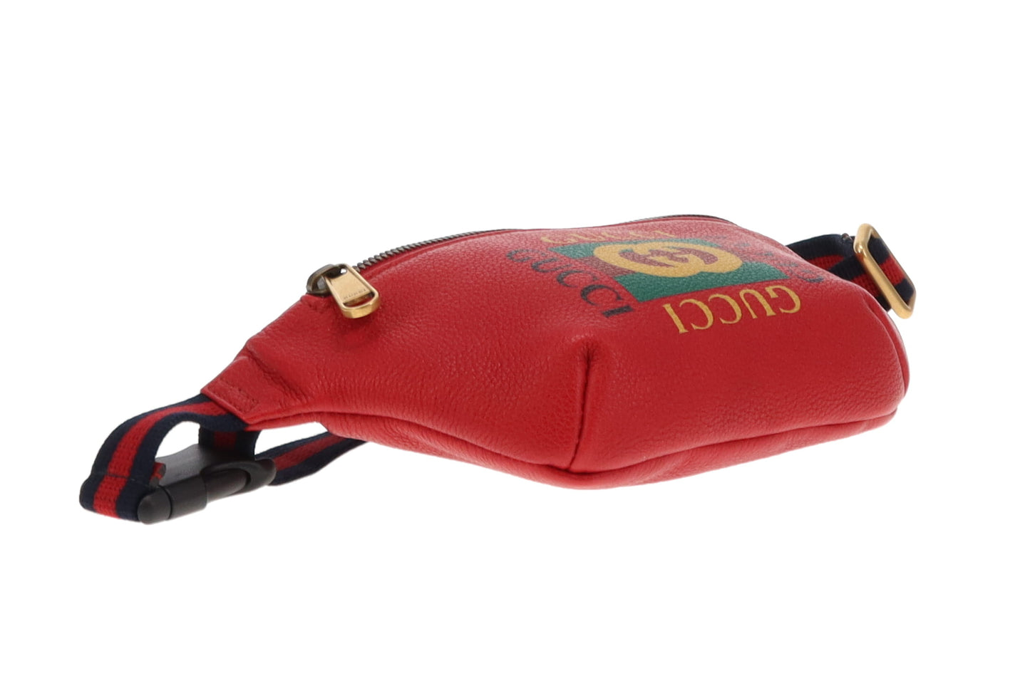 Gucci Red Leather Small Logo Waist Bag