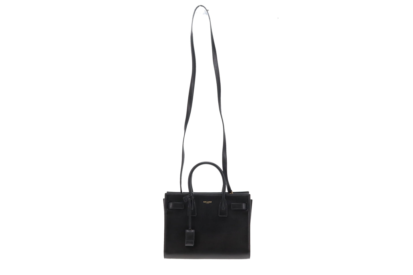 Saint Laurent Black Smooth Leather Baby Sac De Jour