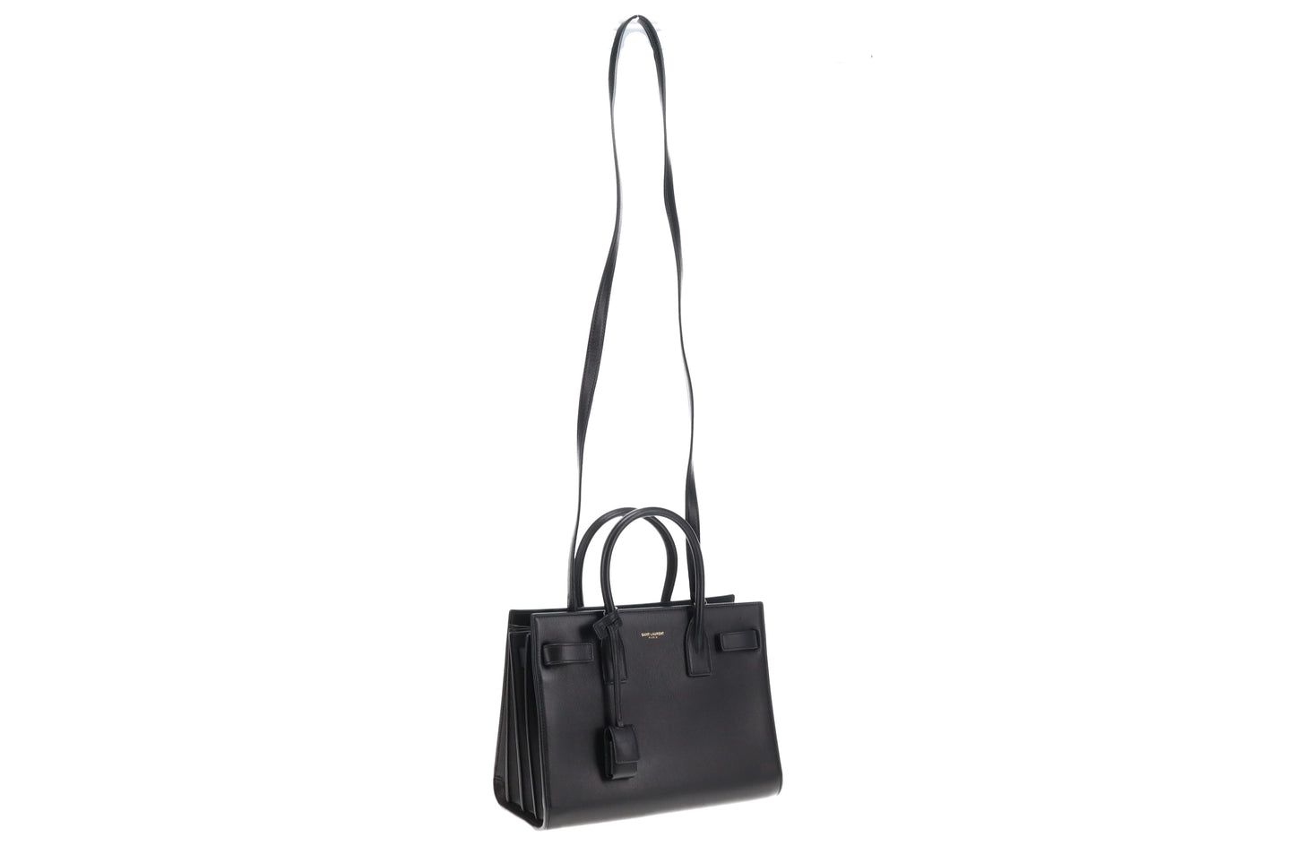 Saint Laurent Black Smooth Leather Baby Sac De Jour