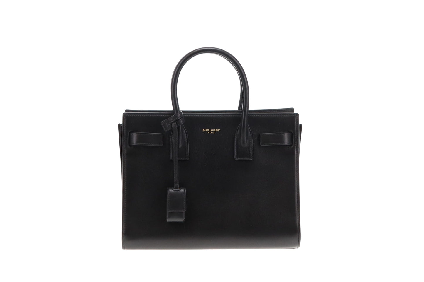 Saint Laurent Black Smooth Leather Baby Sac De Jour