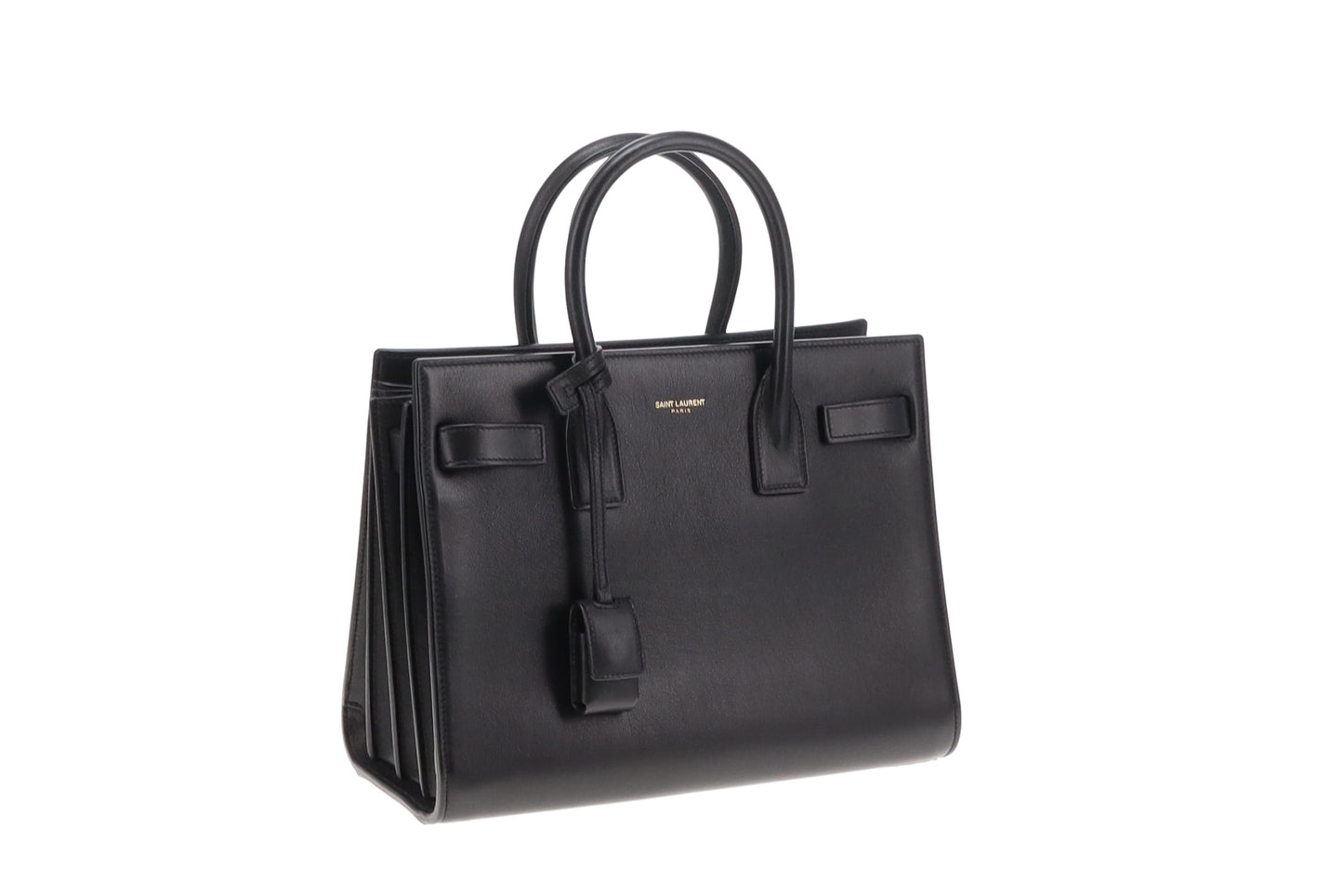 Saint Laurent Black Smooth Leather Baby Sac De Jour