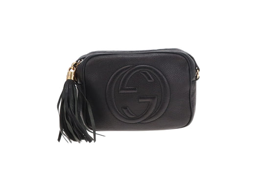 Gucci Black Leather Soho Disco Crossbody Bag