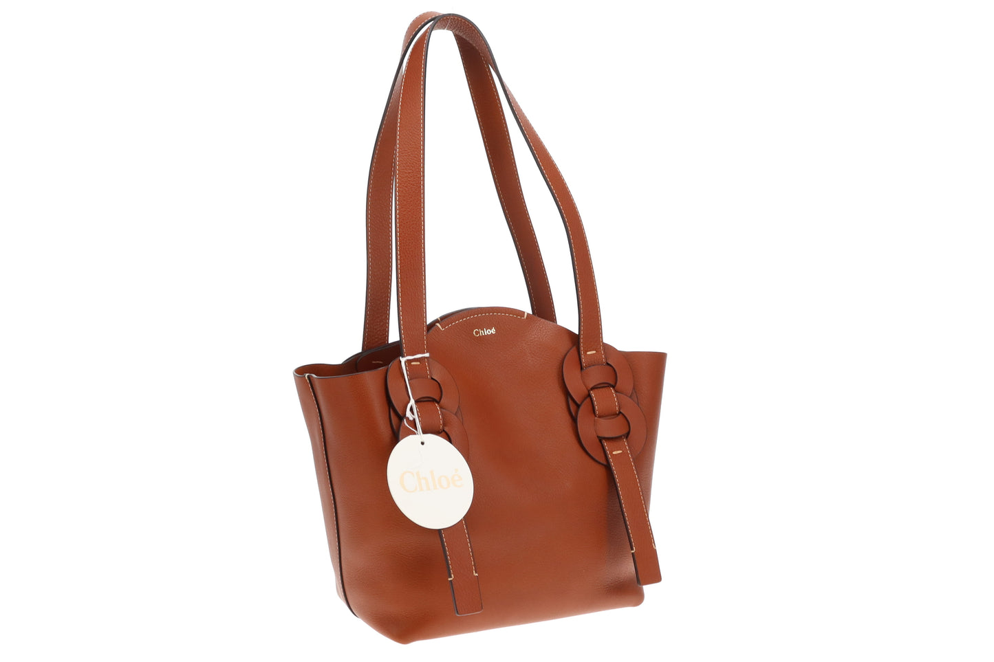 Chloe Caramel Leather Darryl Tote Bag