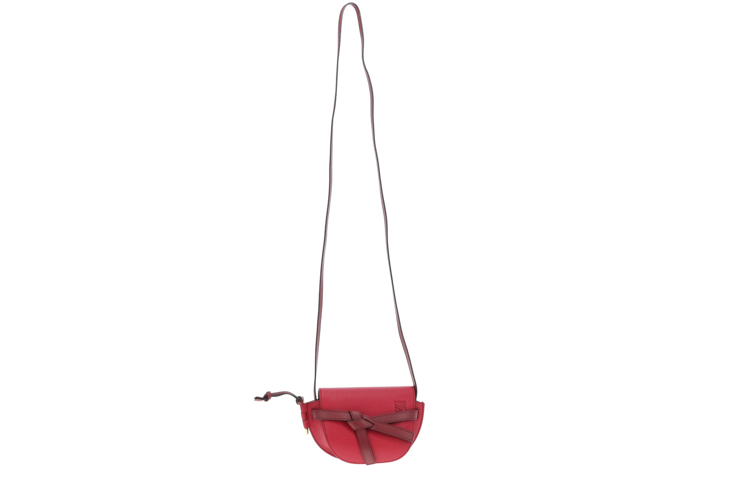 Loewe Raspberry Leather Mini Gate Bag