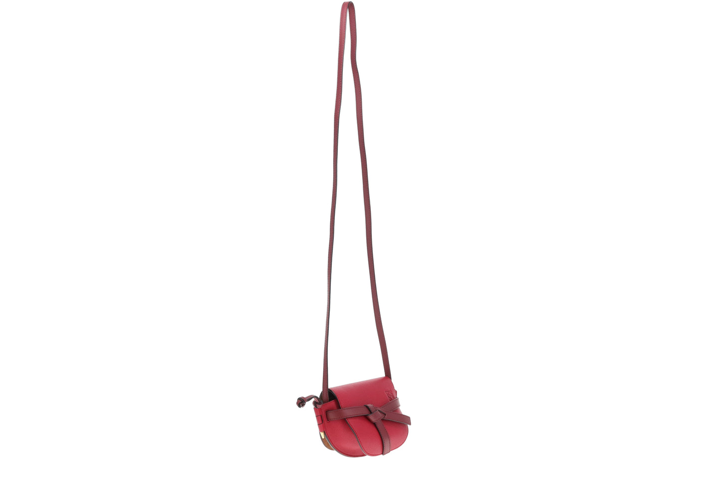 Loewe Raspberry Leather Mini Gate Bag