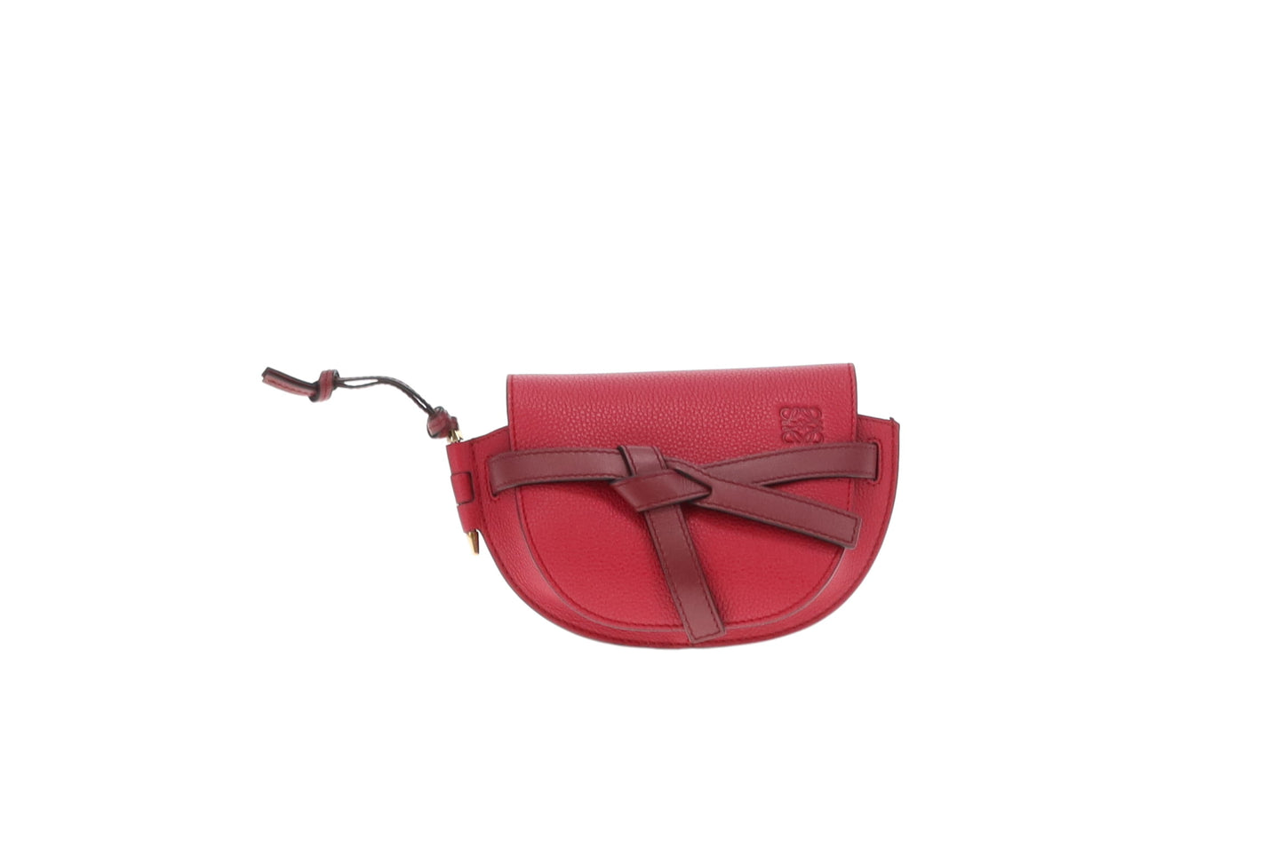 Loewe Raspberry Leather Mini Gate Bag