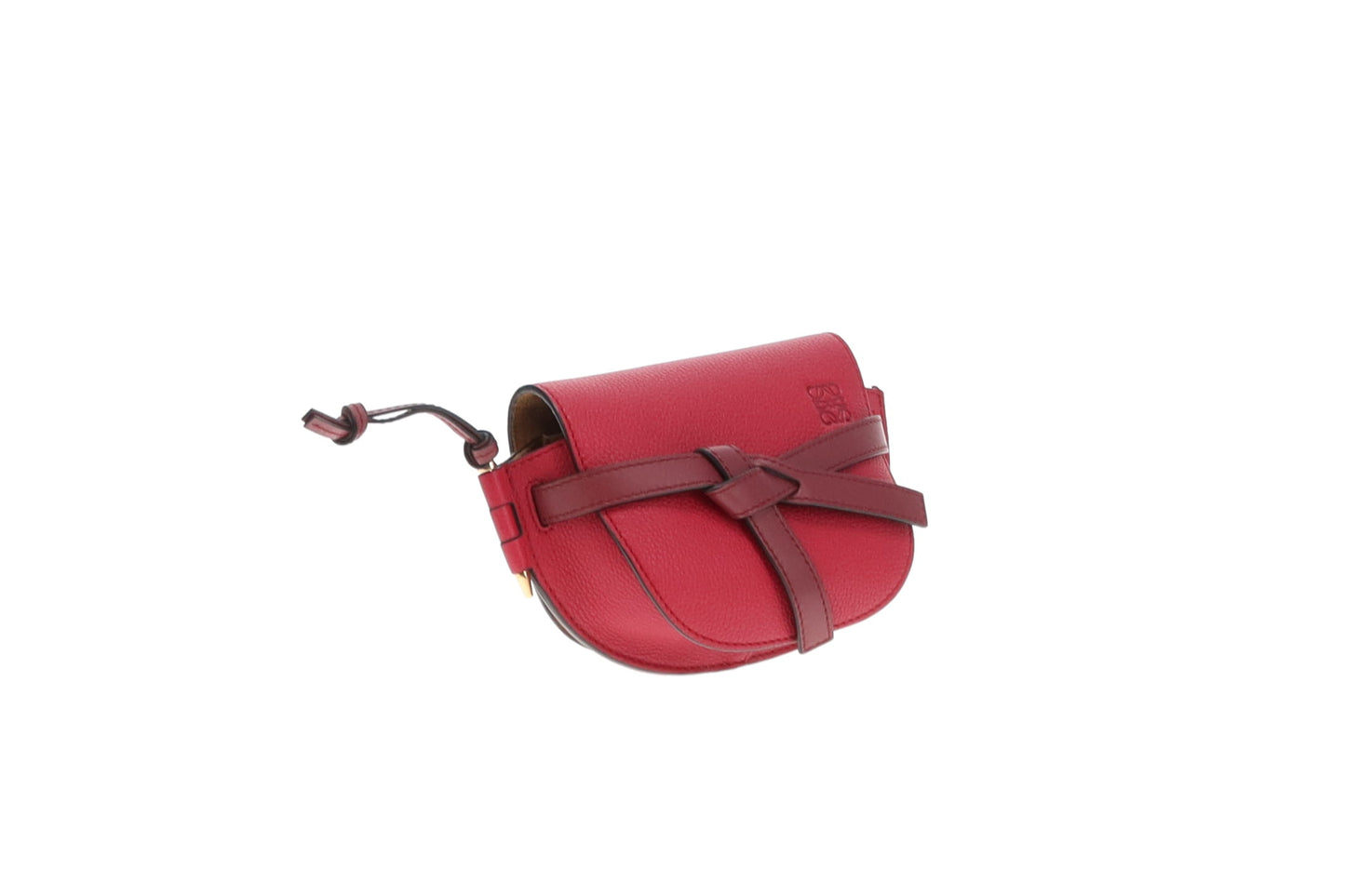 Loewe Raspberry Leather Mini Gate Bag