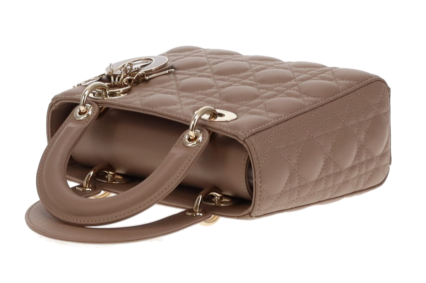 Dior Lambskin My Abc Lady Dior Small With Gold Hardware Taupe