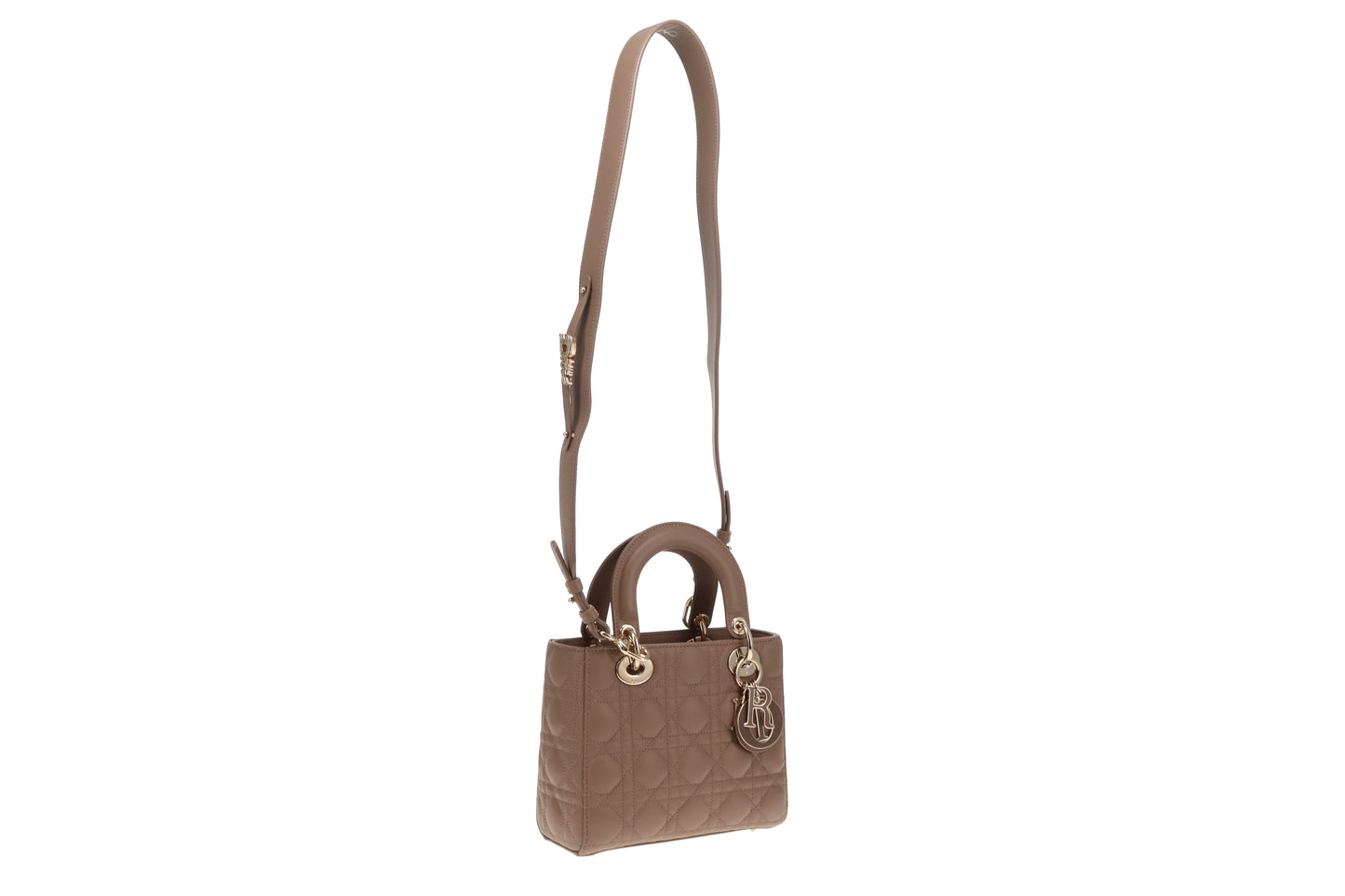 Dior Lambskin My Abc Lady Dior Small With Gold Hardware Taupe