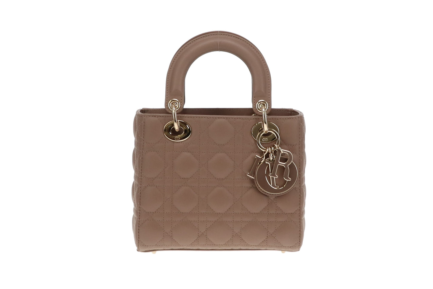 Dior Lambskin My Abc Lady Dior Small With Gold Hardware Taupe