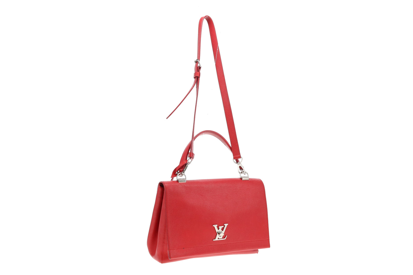 Louis Vuitton Red Leather Lockme II Top Handle FL2116 - 2016