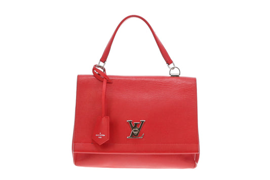 Louis Vuitton Red Leather Lockme II Top Handle FL2116 - 2016