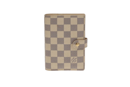 Louis Vuitton Small Ring Agenda Cover Damier Azur CA4087