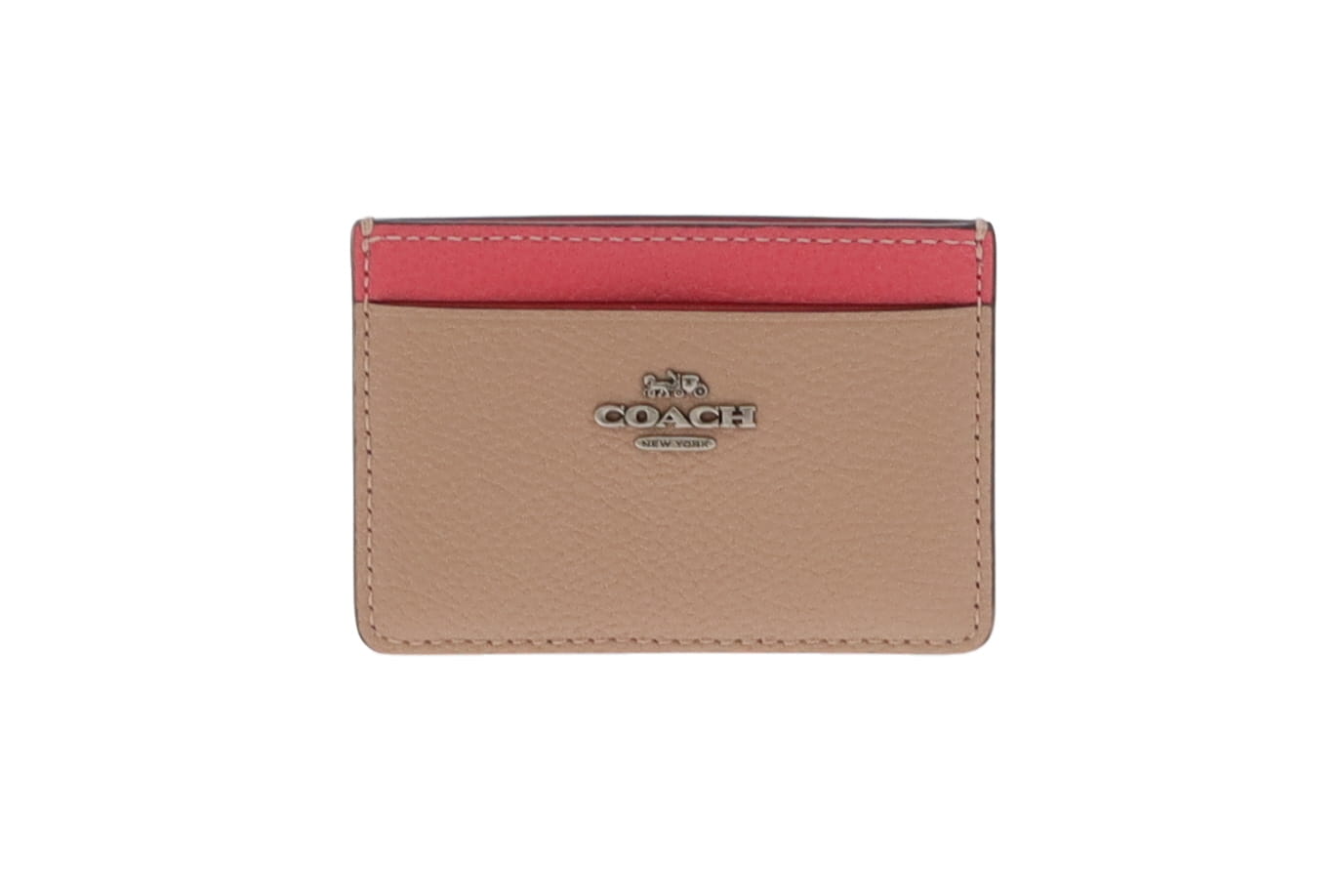 Coach Taupe and Pink Card Case