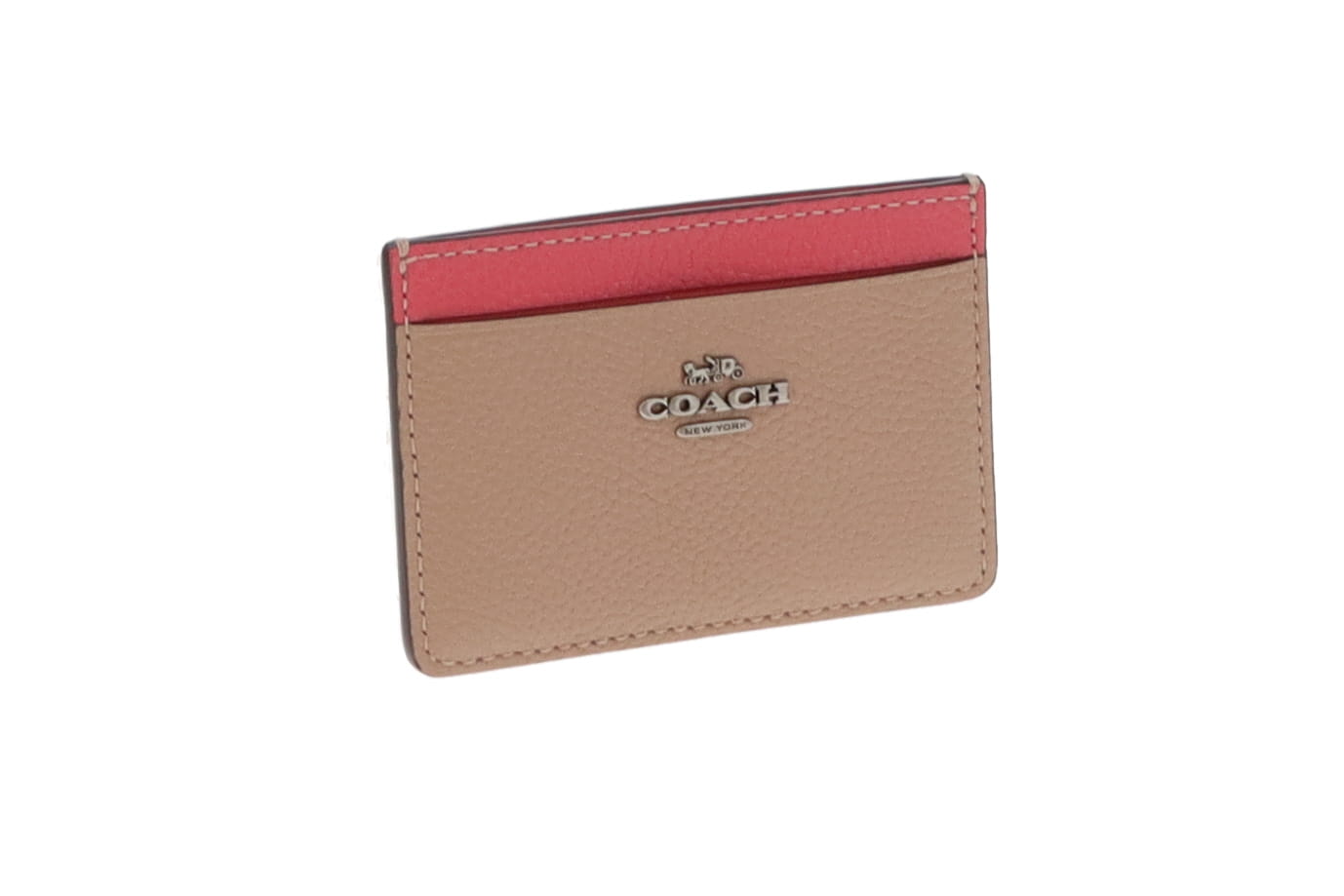 Coach Taupe and Pink Card Case