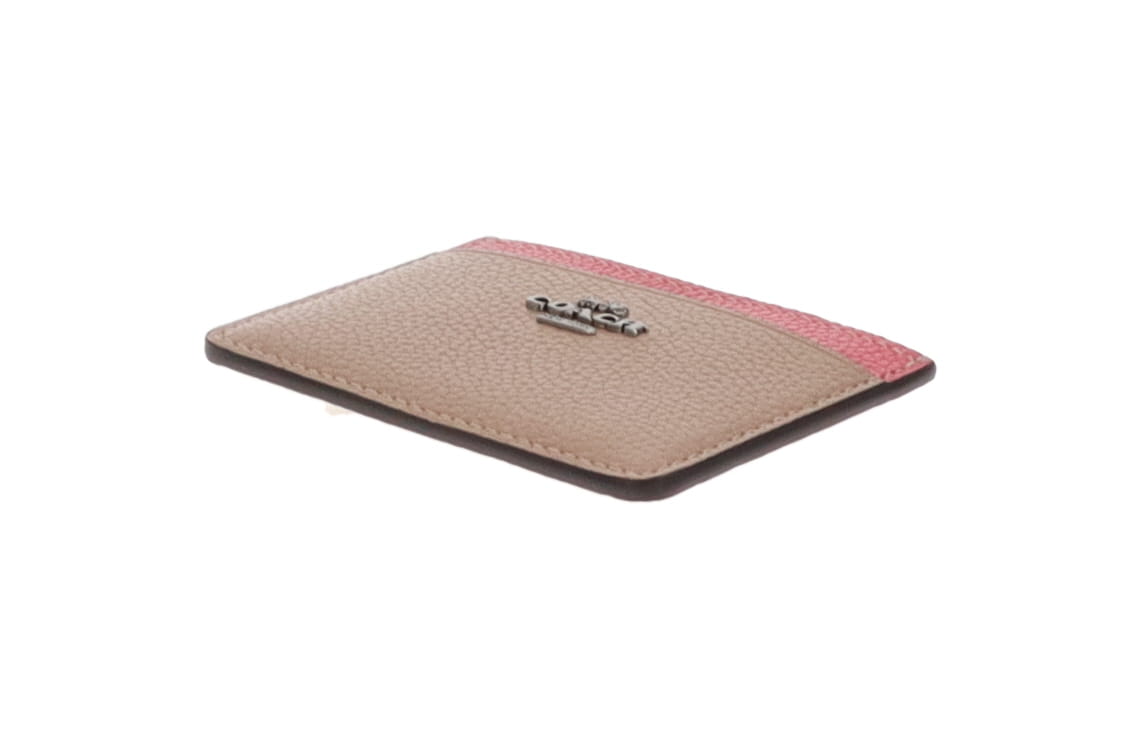 Coach Taupe and Pink Card Case