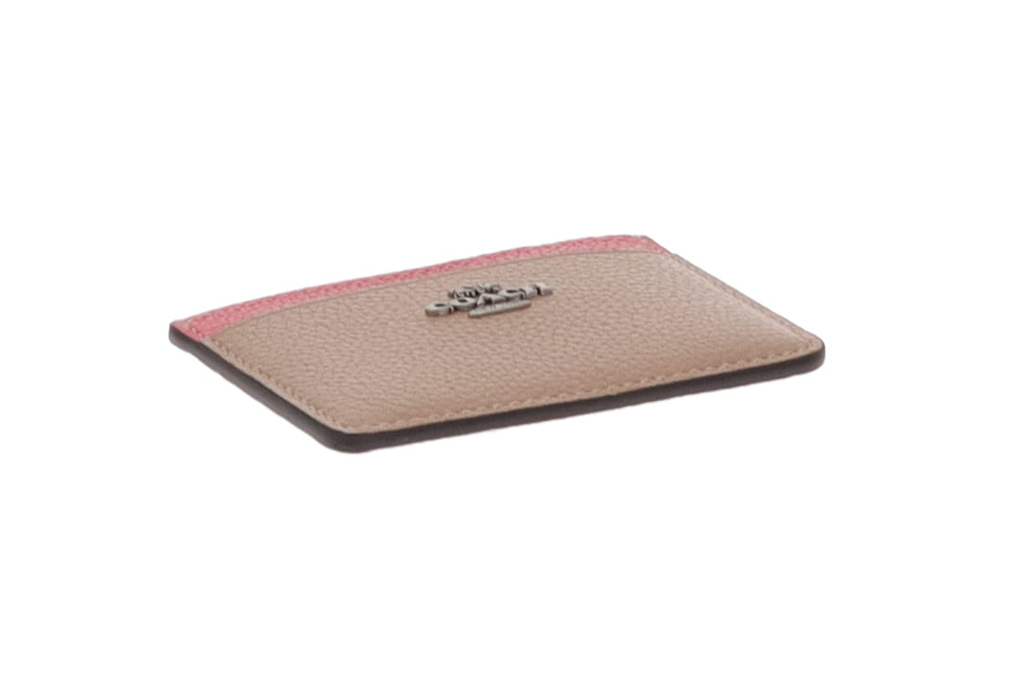 Coach Taupe and Pink Card Case