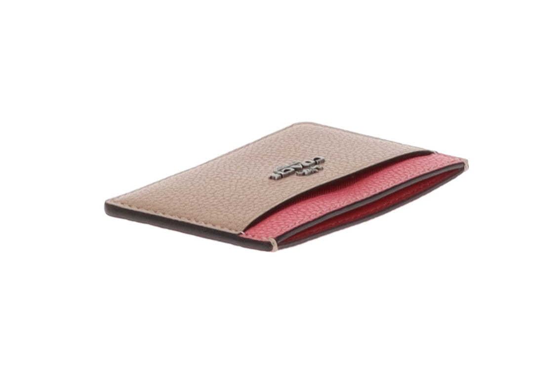 Coach Taupe and Pink Card Case