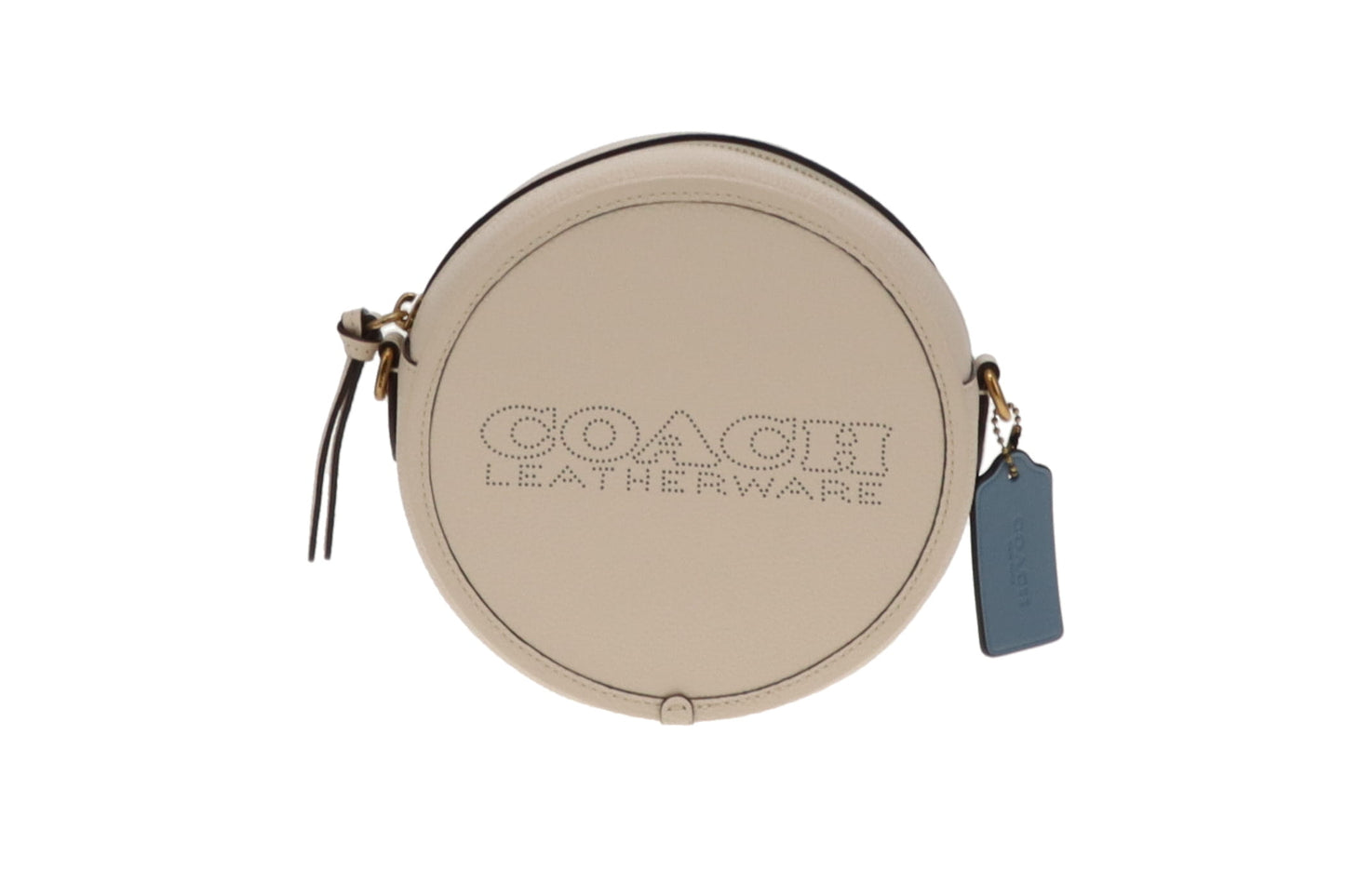 Coach Chalk Kia Circle Bag with Blue Glitter Strap