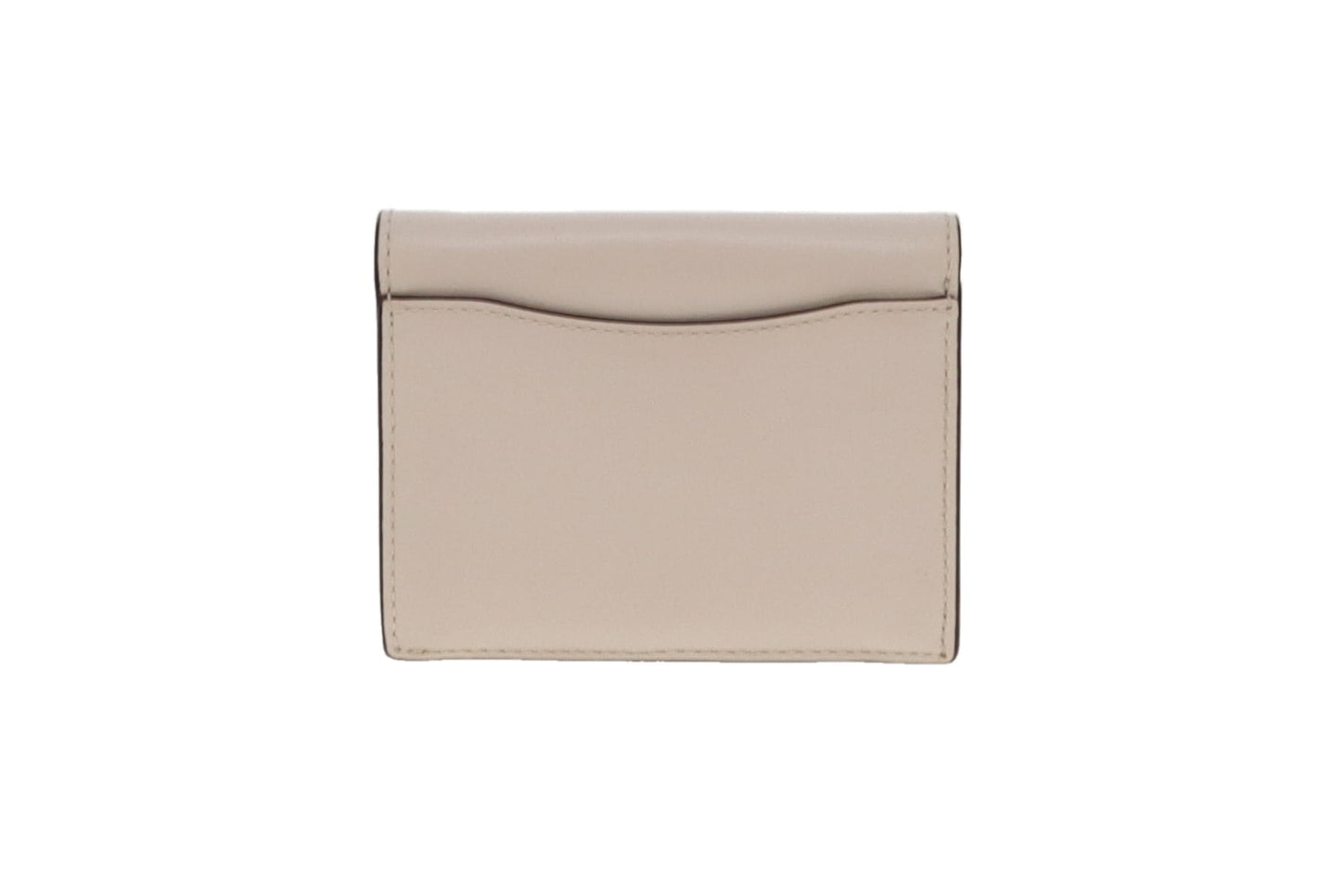 Coach Chalk Leather Apple Logo Folded Wallet