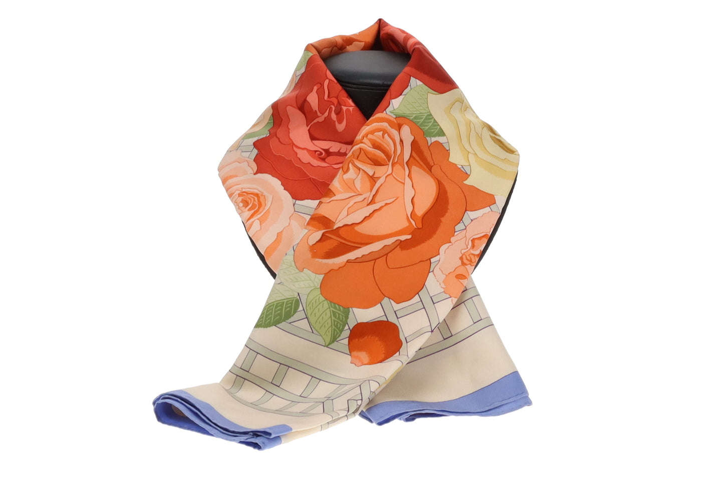 Hermes Pastel Tone 100% Silk Roseraie 90x90cm Scarf