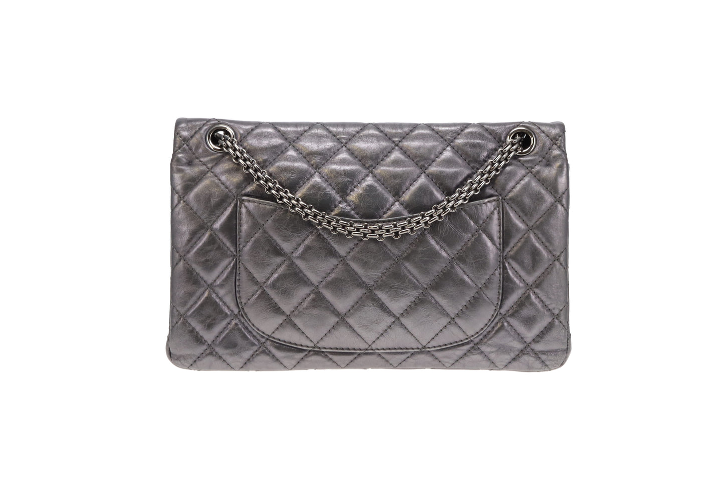 Chanel 2008 Metallic Dark Grey 2.55 Reissue