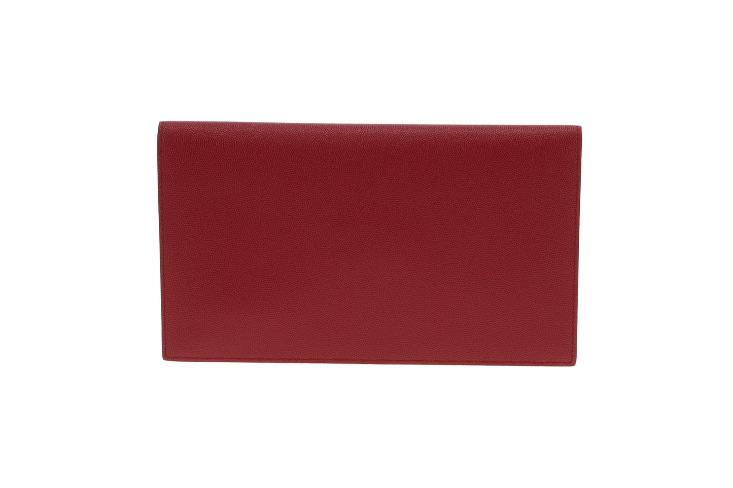 Saint Laurent Red Grain De Poudre Uptown Pouch