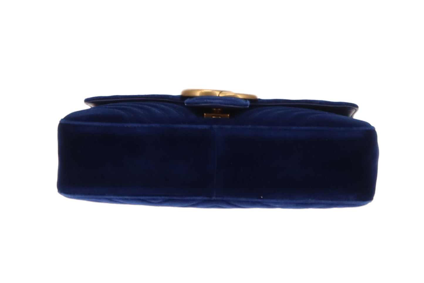 Gucci Blue Velvet GHW Medium Marmont Flap Bag