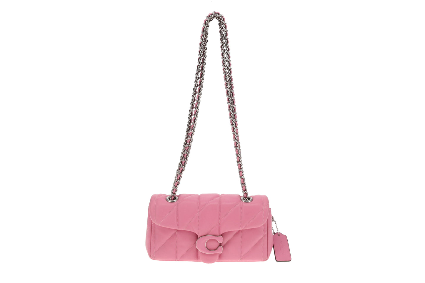 Coach Candy Pink Quilted Leather Tabby Chain Shoulder Bag