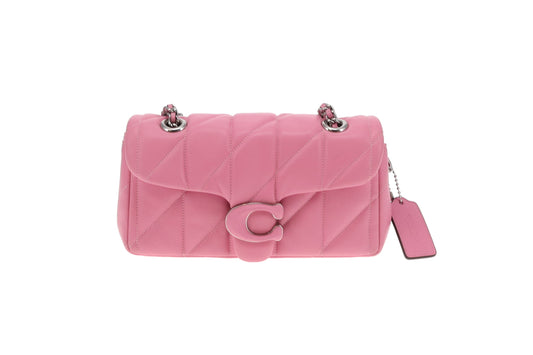 Coach Candy Pink Quilted Leather Tabby Chain Shoulder Bag