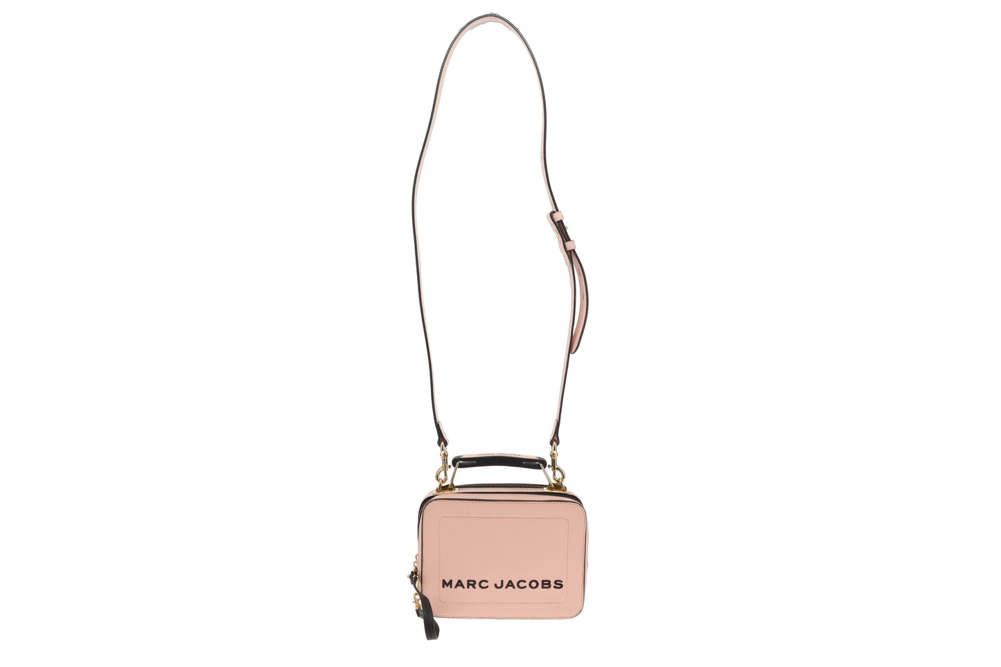 Marc Jacobs Pale Pink Leather The Box Bag with Strap