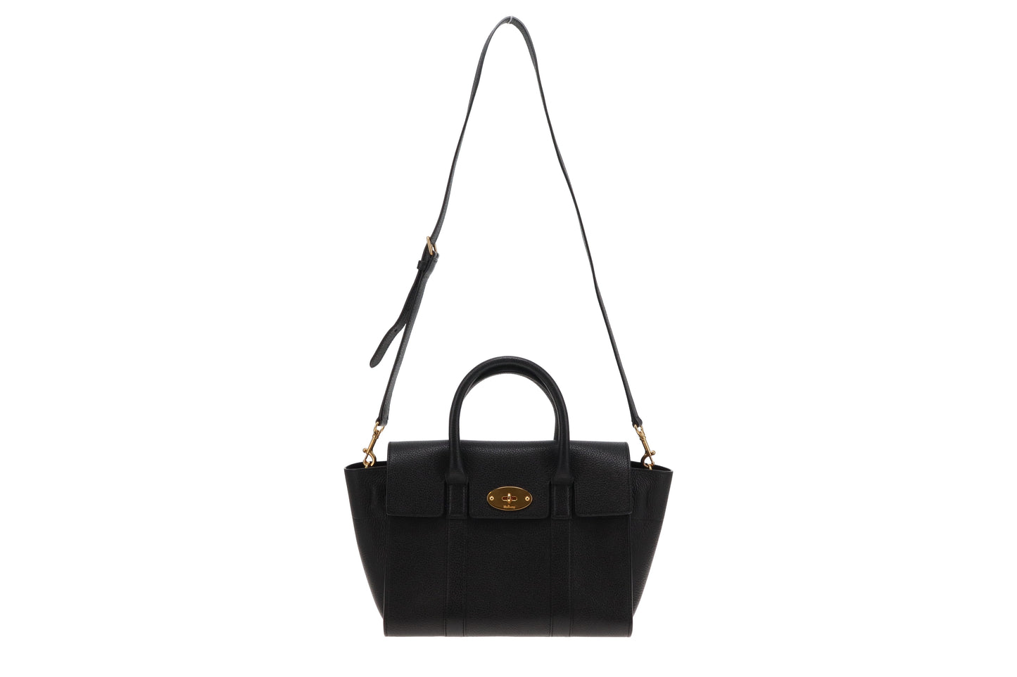 Mulberry Small Black Bayswater In Classic Grain Leather