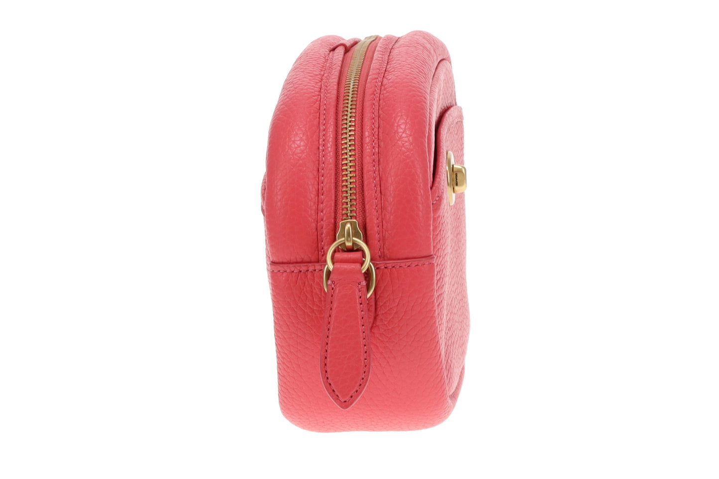 Coach Petunia Pink Pebbled Leather Camera Bag with 2x Straps