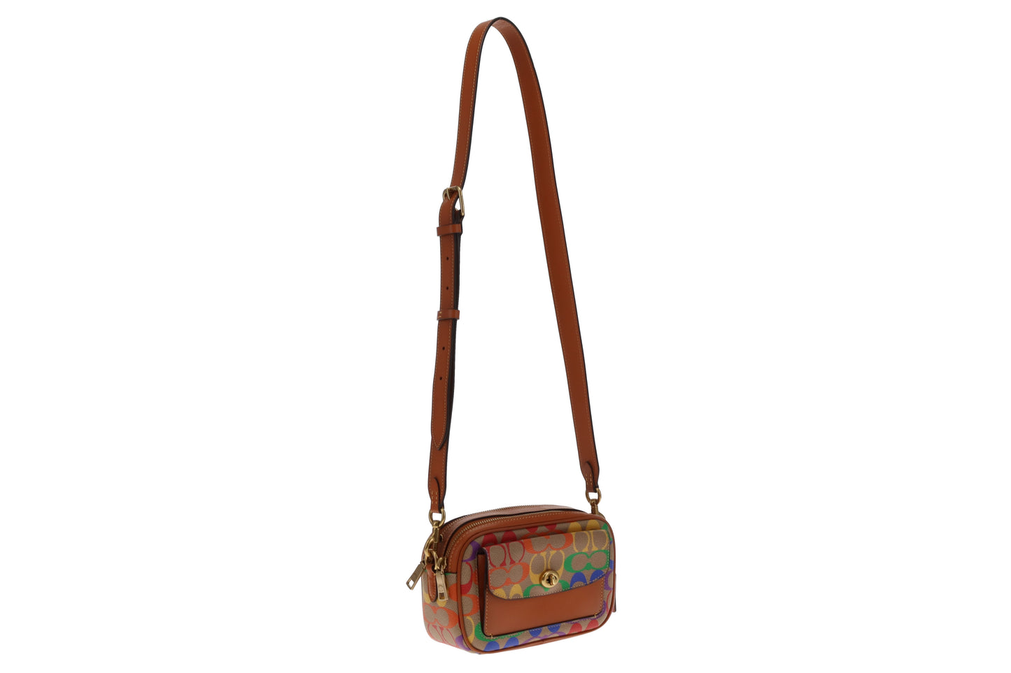 Coach Rainbow Signature Canvas Willow Camera Bag