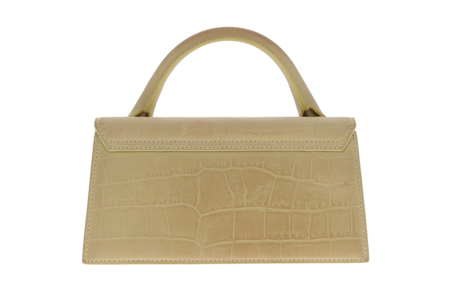 Jacquemus Pale Yellow Croc Embossed Le Chiquito Long