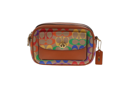 Coach Rainbow Signature Canvas Willow Camera Bag