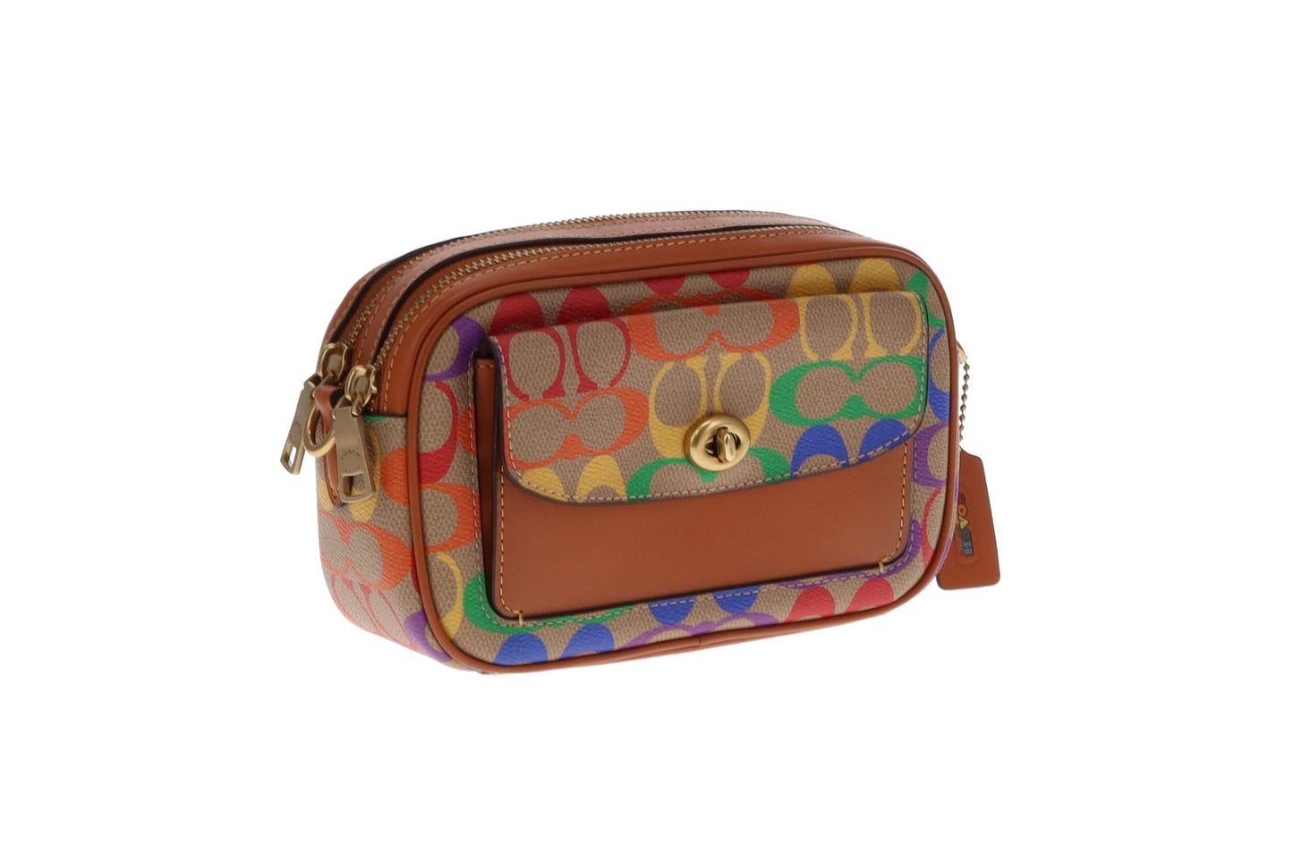 Coach Rainbow Signature Canvas Willow Camera Bag