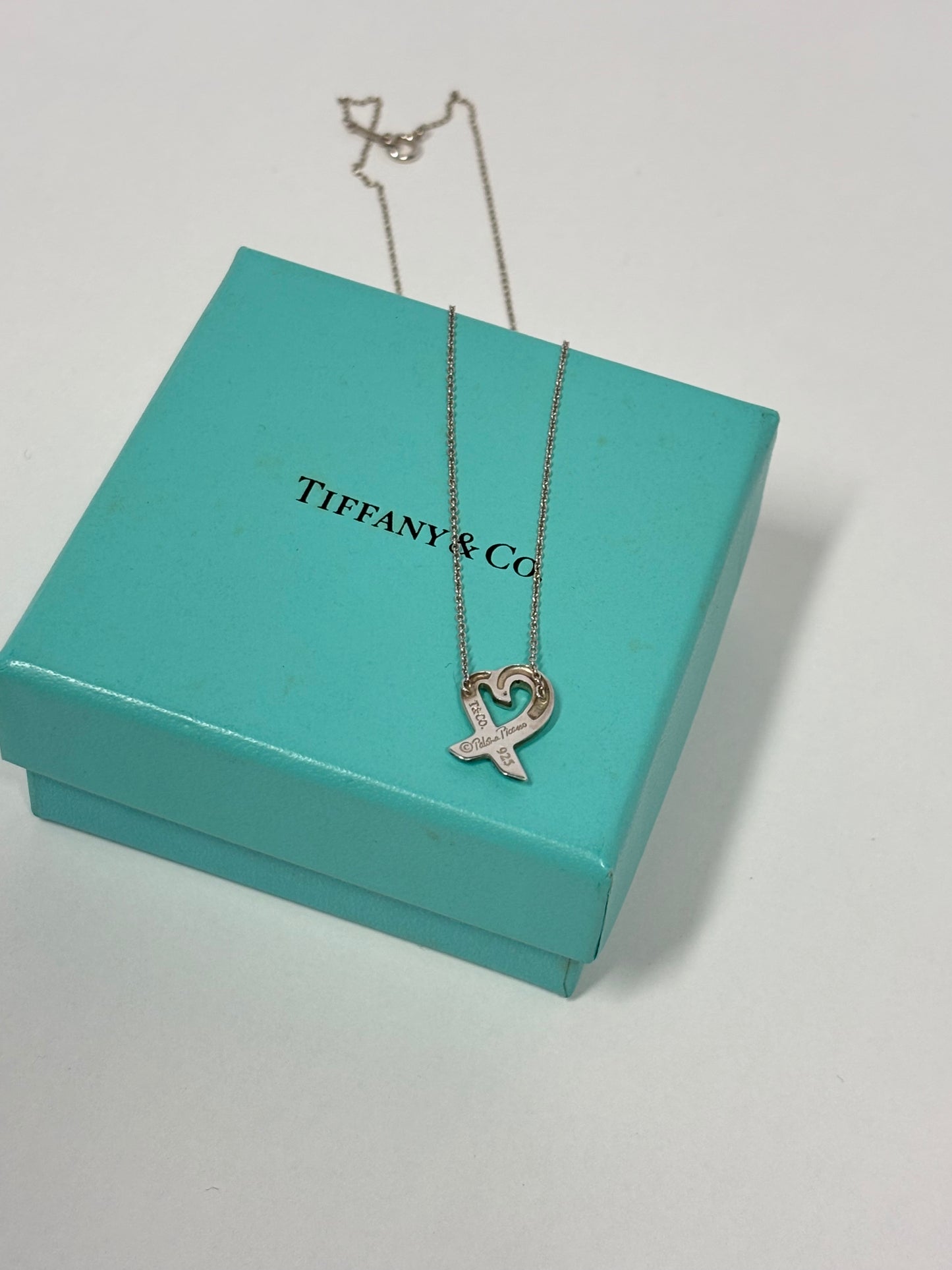 Tiffany & Co Sterling Silver Paloma Picasso Loving Heart Necklace