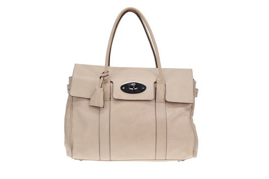 Mulberry Cream Leather and Gunmetal HW Classic Bayswater