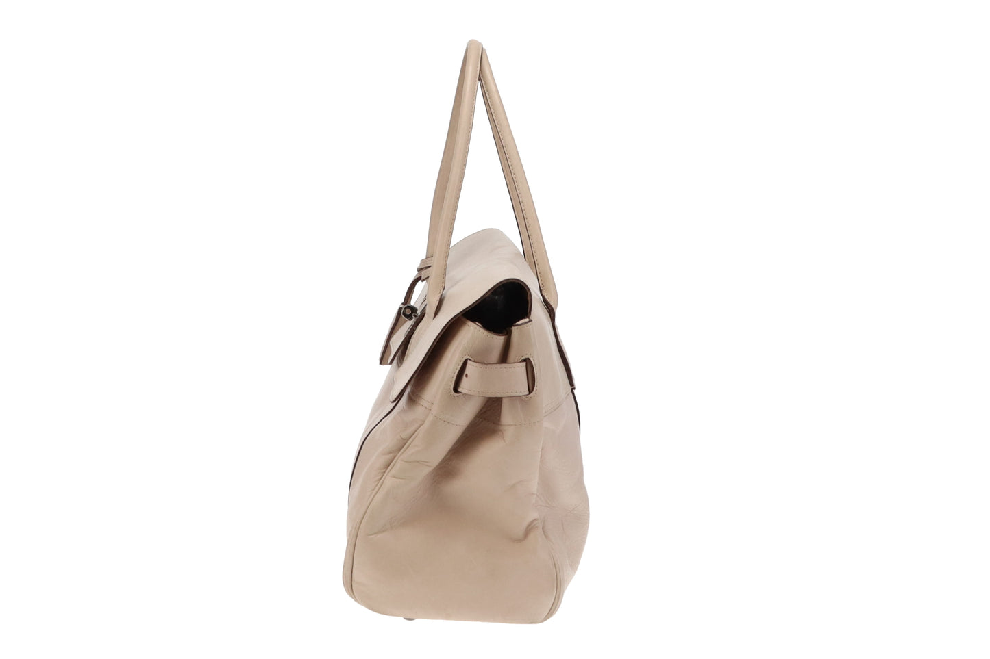 Mulberry Cream Leather and Gunmetal HW Classic Bayswater