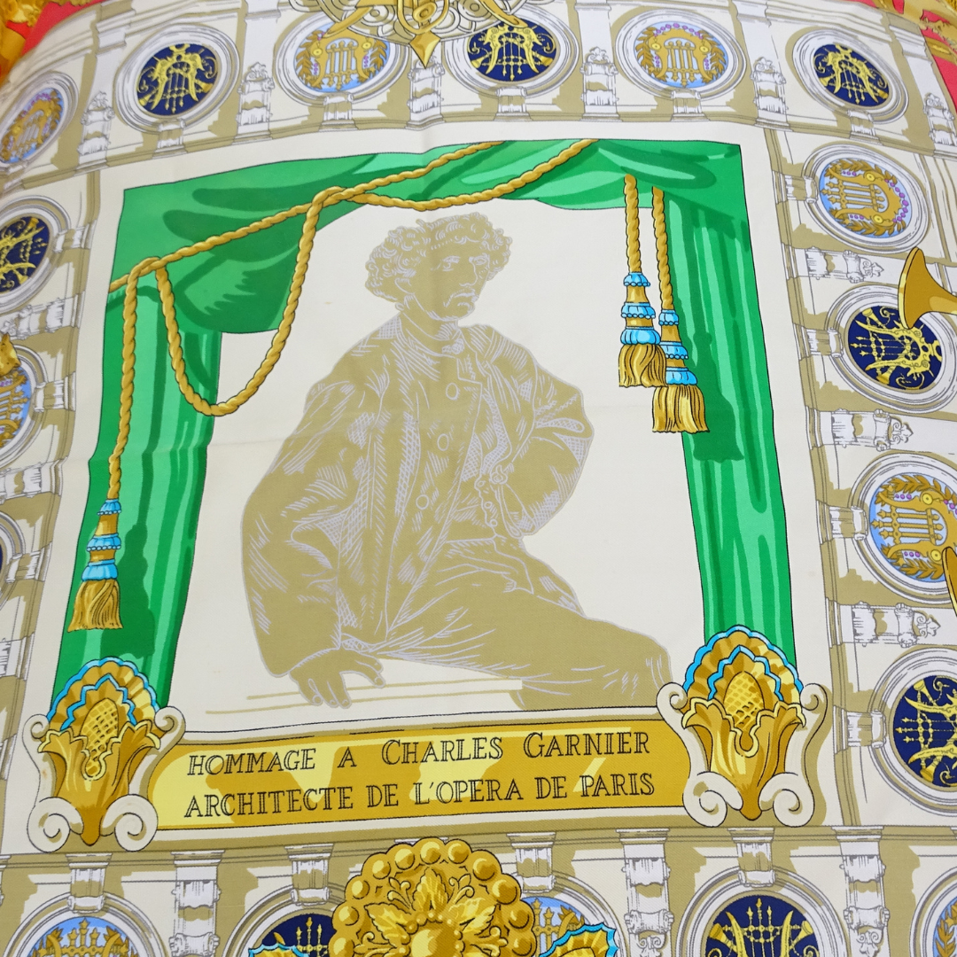 Hermes Hommage A Charles Garnier Silk Scarf 90cm