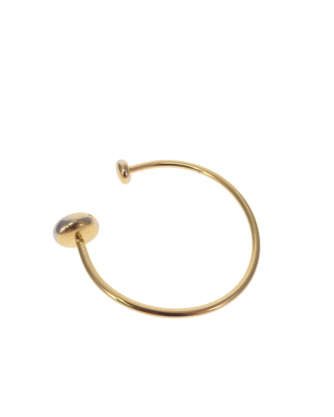 Loewe Gold Coated Sterling Silver Anagram Pebble Cuff